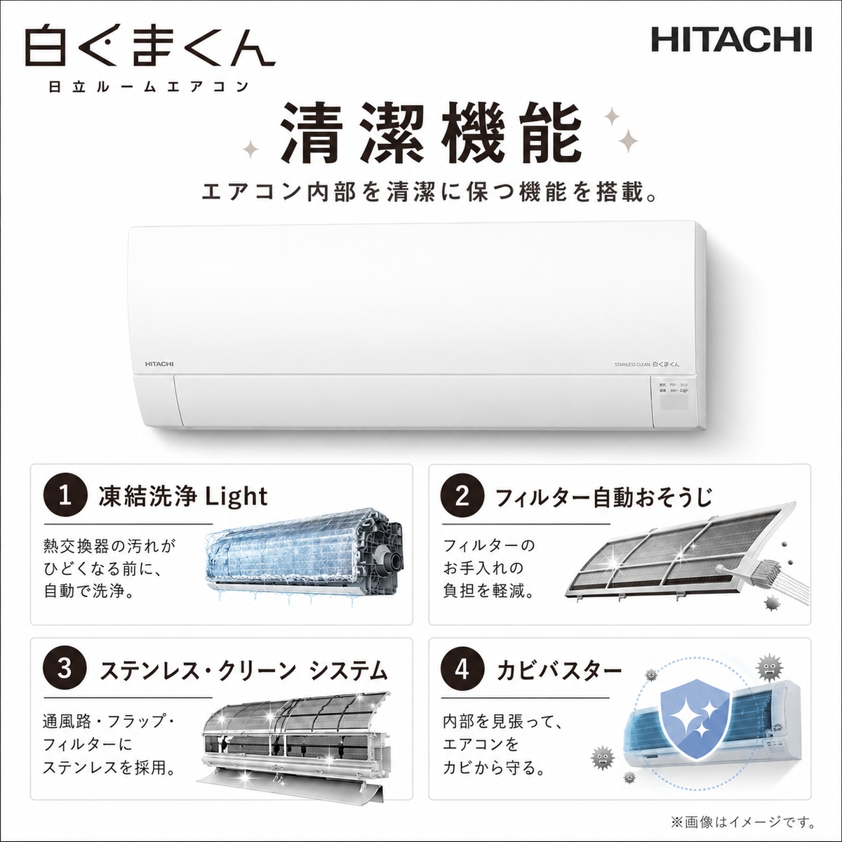 【本体のみ】日立 白くまくん RAS-GR2525S-W 8畳用 ルームエアコン Gシリーズ スターホワイト