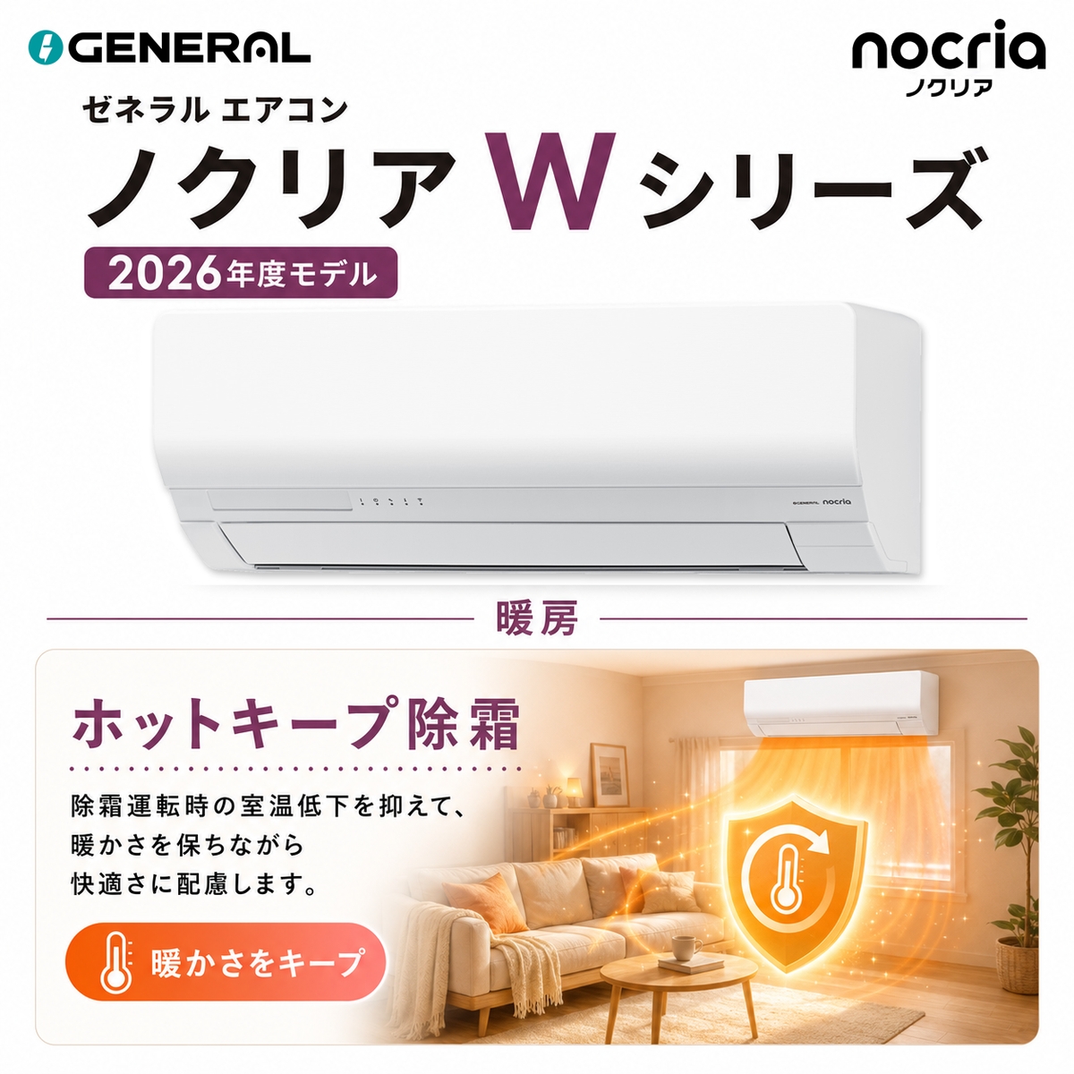 【本体のみ】富士通ゼネラル ノクリア AS-W256T-W 8畳用 ルームエアコン Wシリーズ ホワイト
