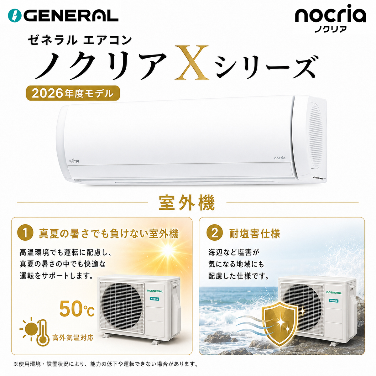 【本体のみ】富士通ゼネラル ノクリア AS-X636T2W 12畳用 ルームエアコン Xシリーズ 単相200V ホワイト